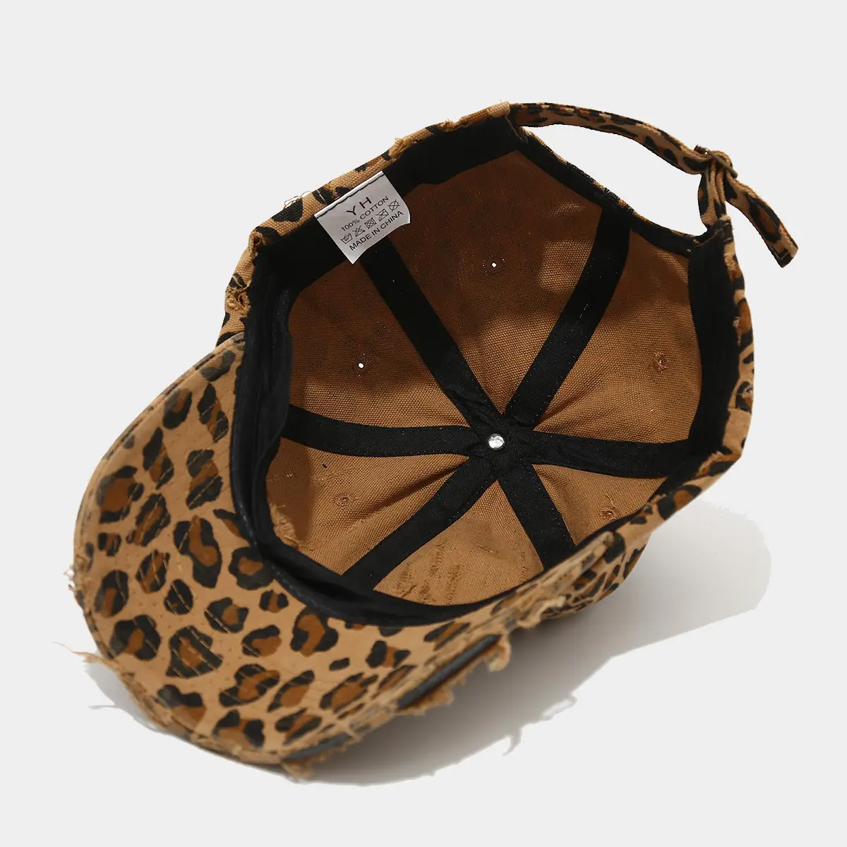 American Style Leopard Print Distressed Cap Men Women Sun Hat - Image 6