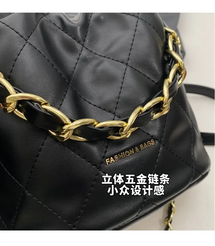 Black Quilted Chain Crossbody Bag for Women — feature 13