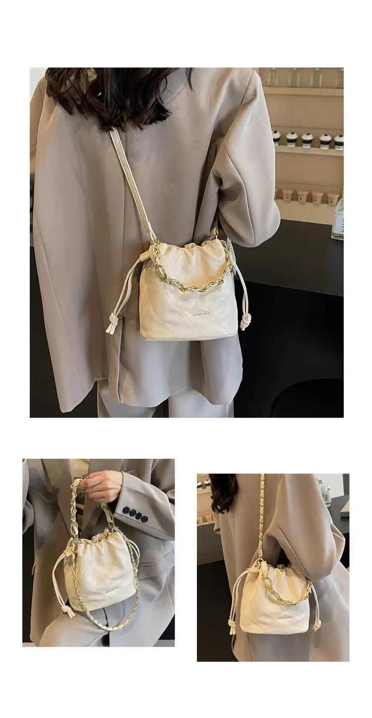 Black Quilted Chain Crossbody Bag for Women — feature 5