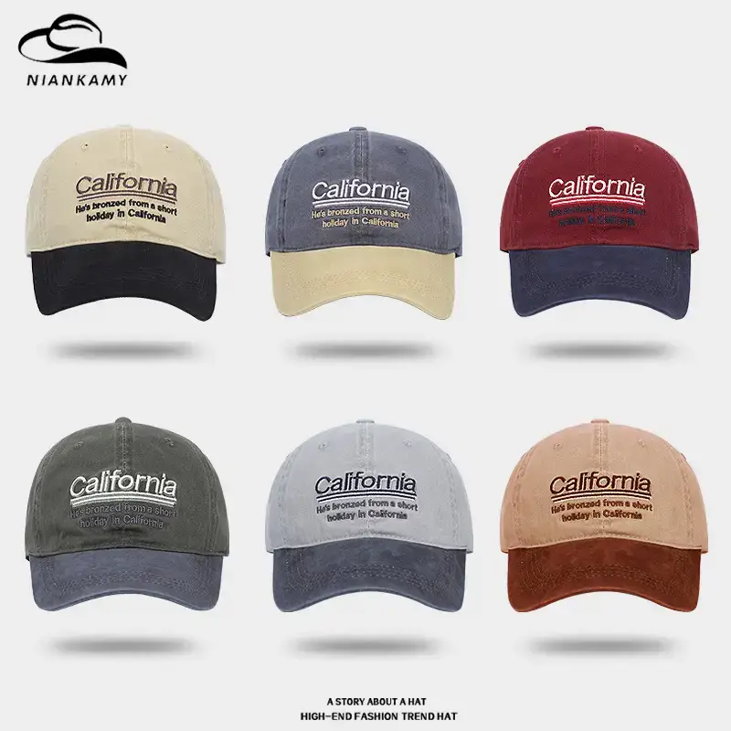 California Letter Embroidered Baseball Cap Men - Image 6