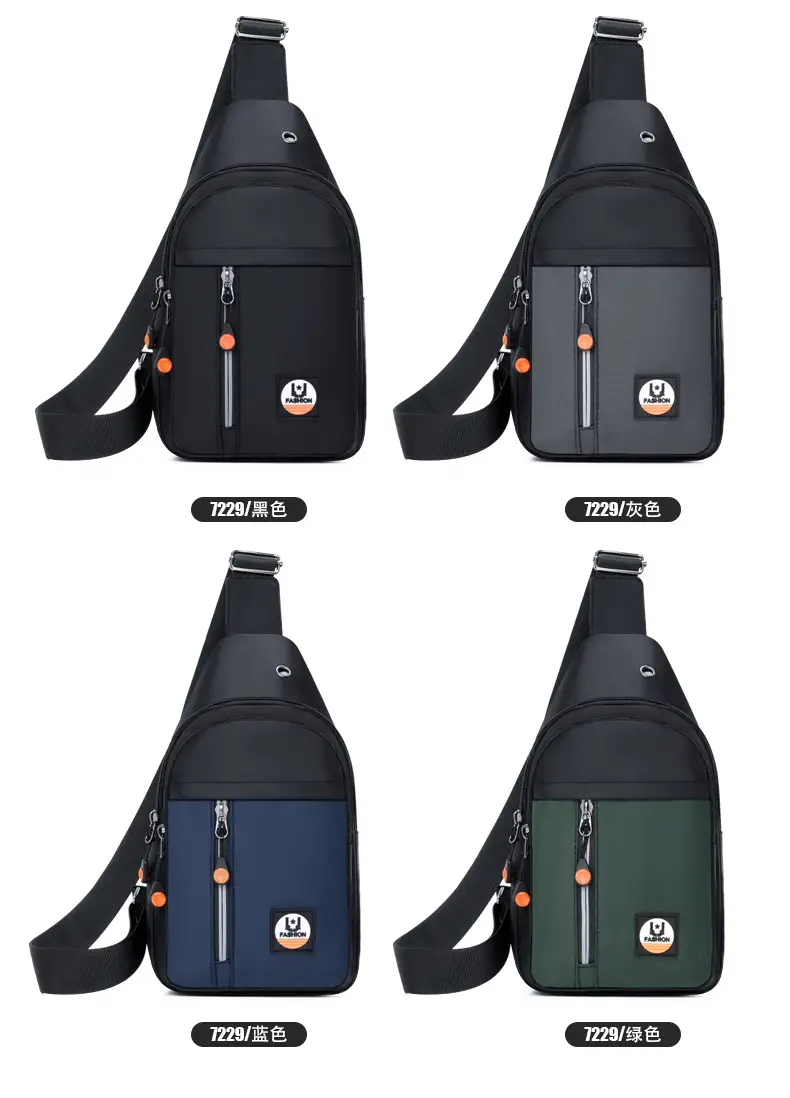 Men's Korean Style Shoulder Crossbody Bag Green Black Multi Pocket — feature 9