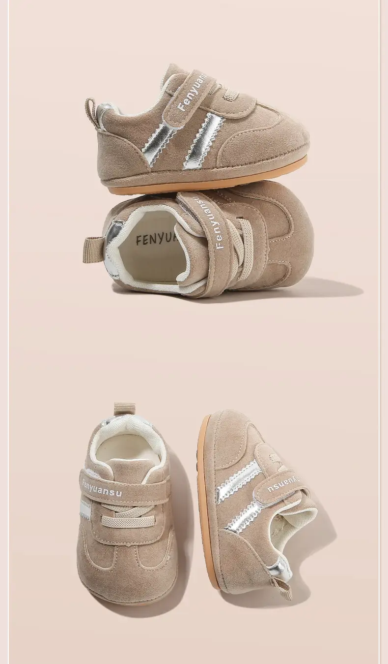 Baby Sneakers Soft Bottom Cotton Beige 0-18 Months — feature 22