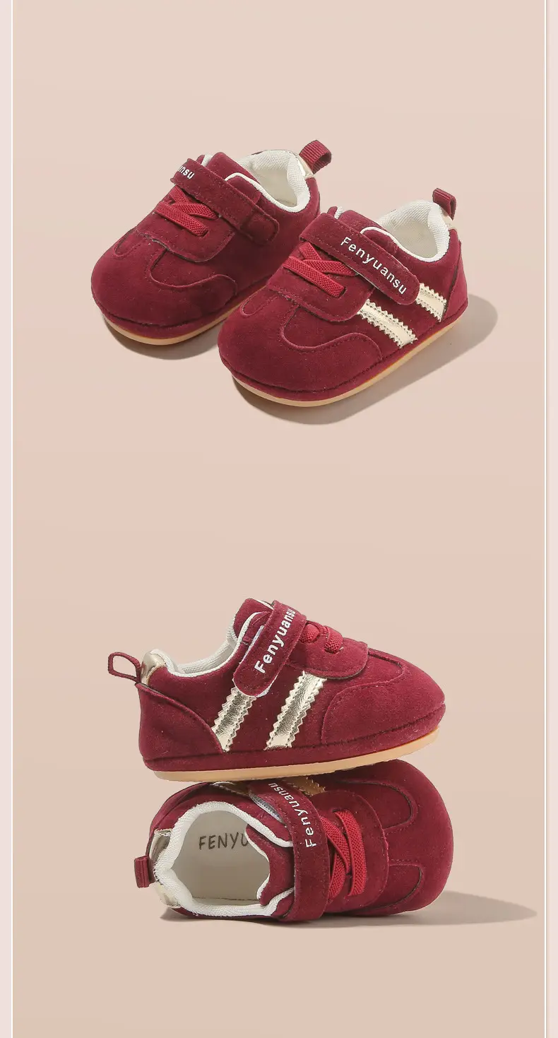 Baby Sneakers Soft Bottom Cotton Beige 0-18 Months — feature 23