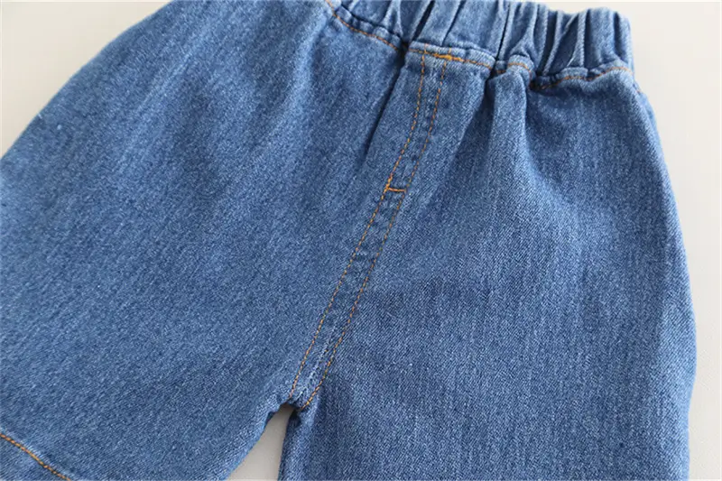 Children Cotton T-Shirt Shorts Set White Blue Summer โ feature 16