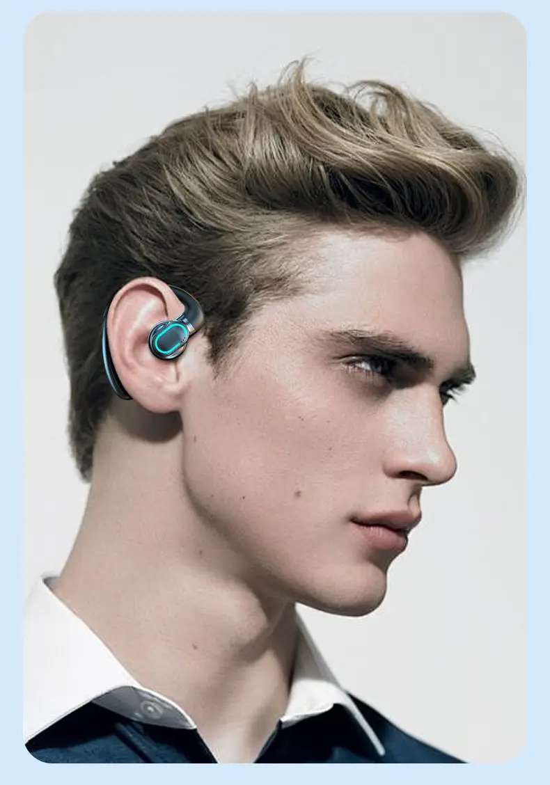New wireless bluetooth headset F80 ear-hanging non-ear business gas conduction single ear with digital display cross-border wholesale — feature 15