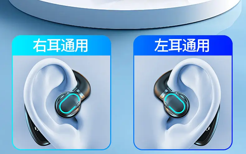 New wireless bluetooth headset F80 ear-hanging non-ear business gas conduction single ear with digital display cross-border wholesale — feature 8
