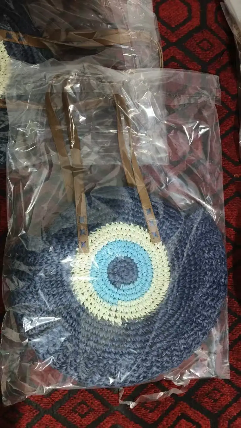 One-Shoulder Round Straw Bag for Women - Image 11