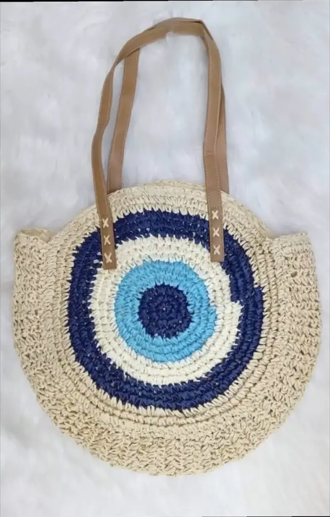 One-Shoulder Round Straw Bag for Women - Image 5