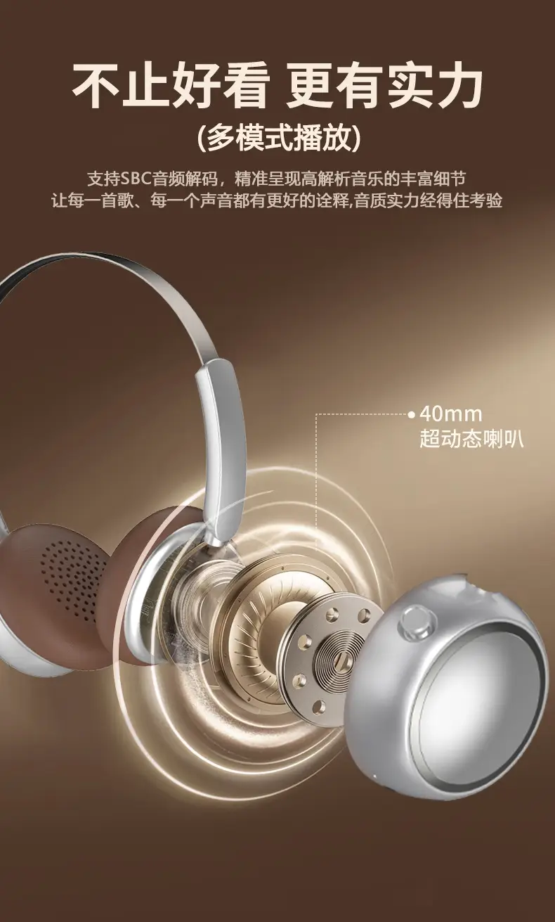 Wireless Bluetooth Headset Retro Style Long Endurance — feature 14