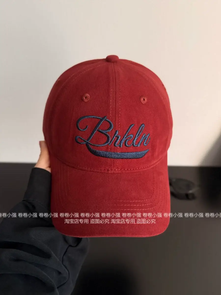 Black Korean Ankora Red Baseball Cap for Men Women — feature 6