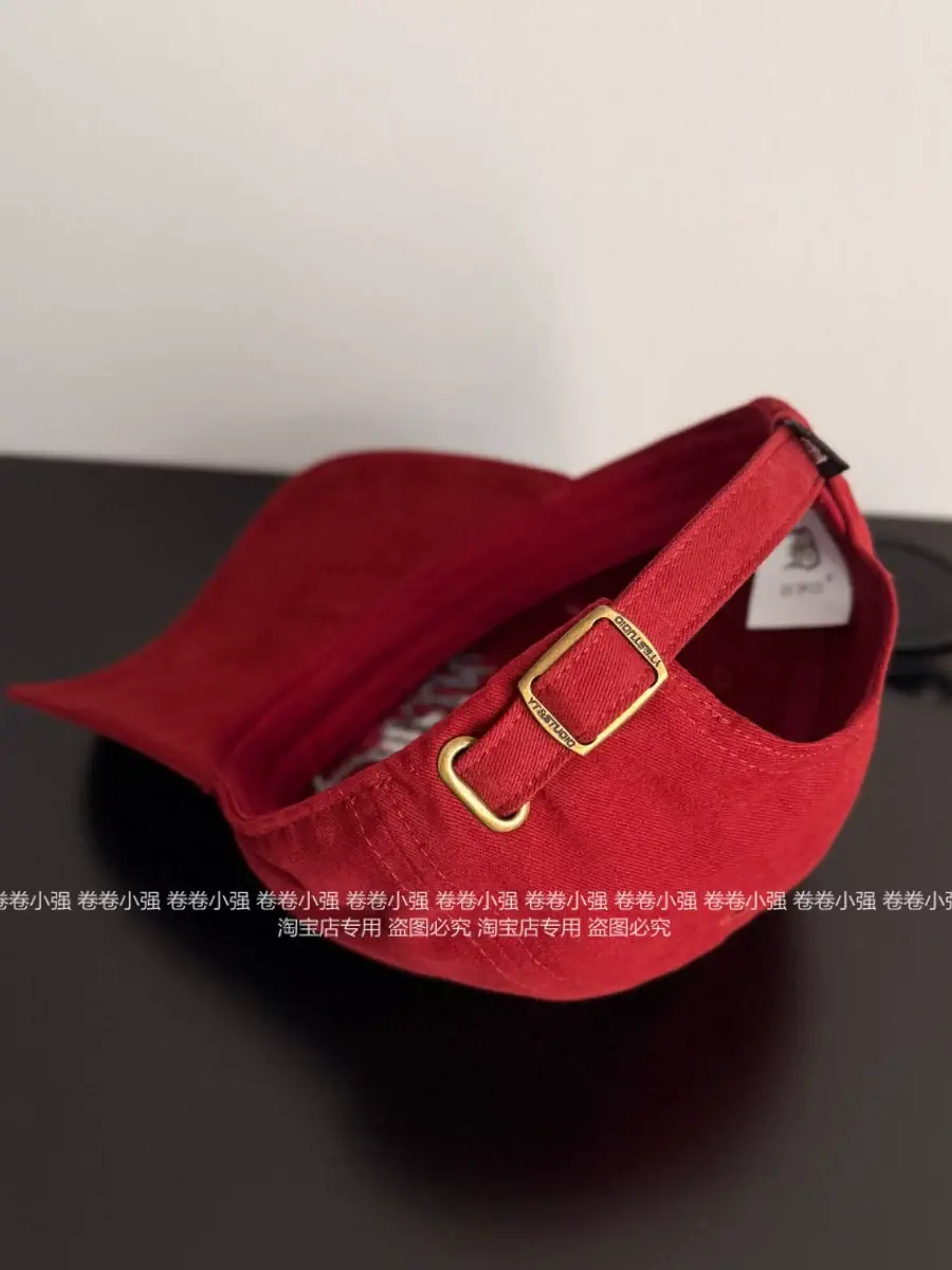 Black Korean Ankora Red Baseball Cap for Men Women — feature 9