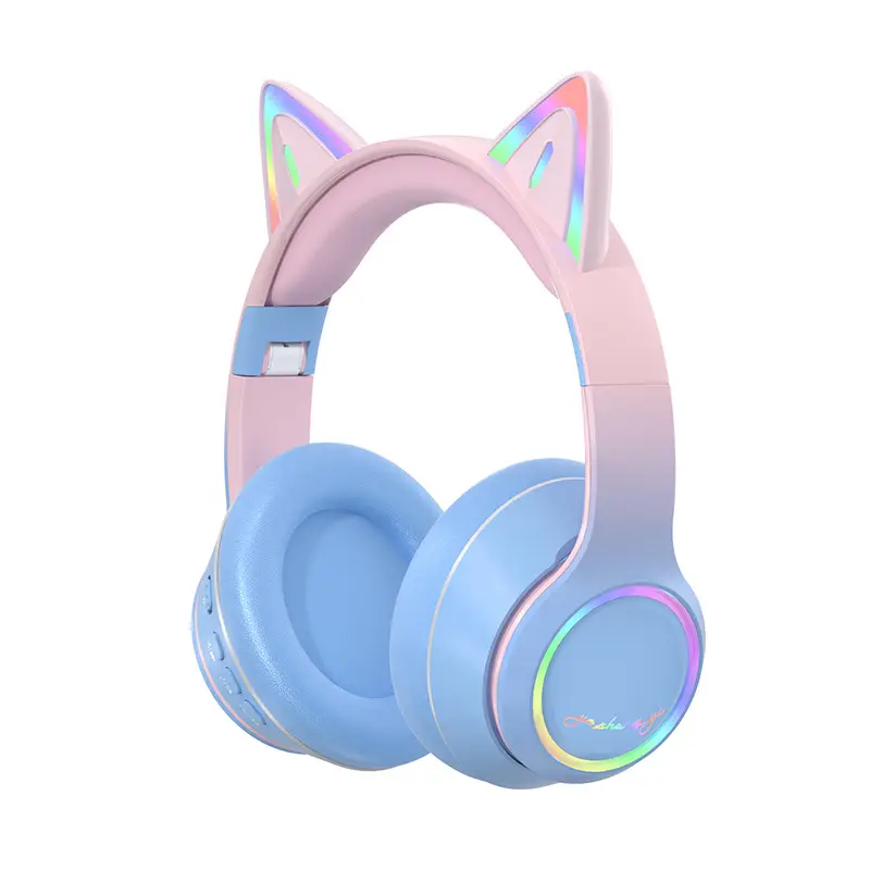 Cat Cat Ear Bluetooth Headset with RGB Light - Image 13