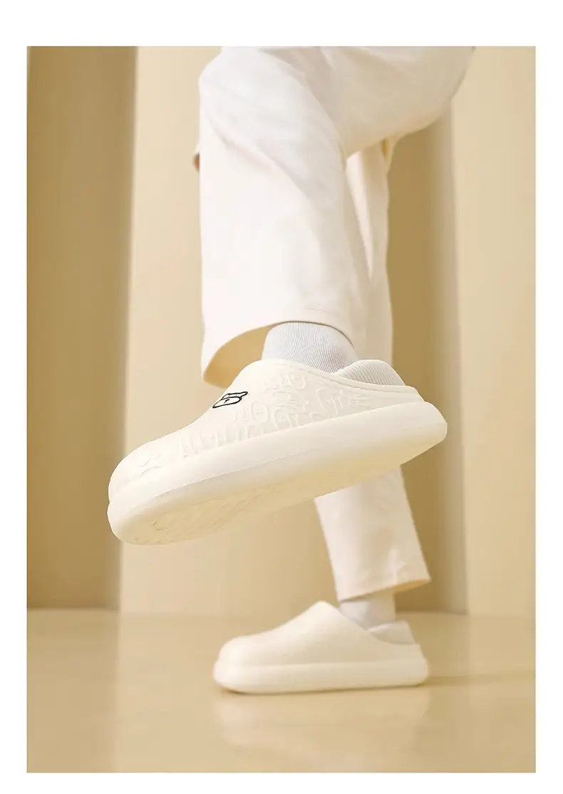 Cotton slippers wholesale cotton slippers winter fleece-lined warm bear eva bag with waterproof moon shoes indoor home stall — feature 11