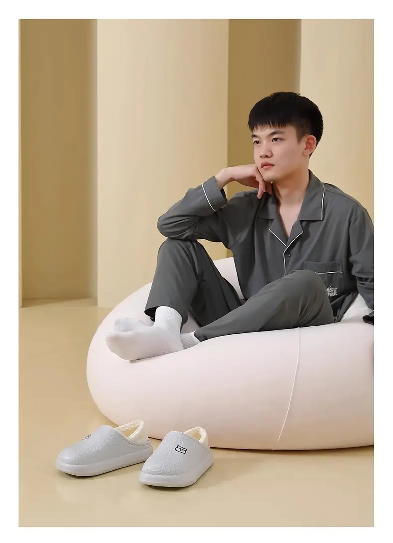 Cotton slippers wholesale cotton slippers winter fleece-lined warm bear eva bag with waterproof moon shoes indoor home stall — feature 12