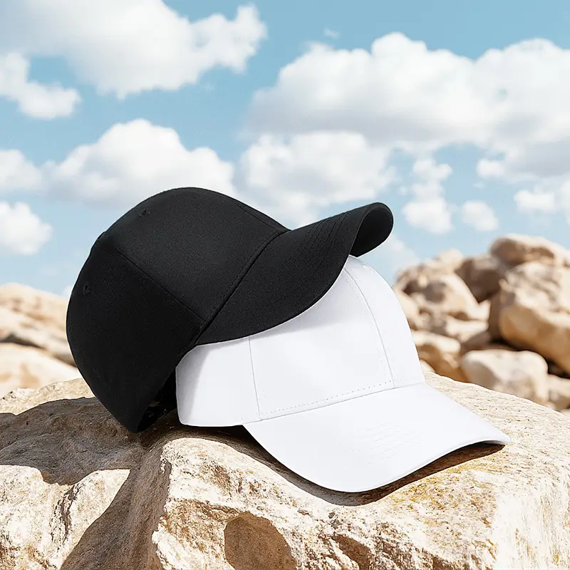 Men's Black & White Baseball Cap Cotton Outdoor Sunscreen Hat - Image 5