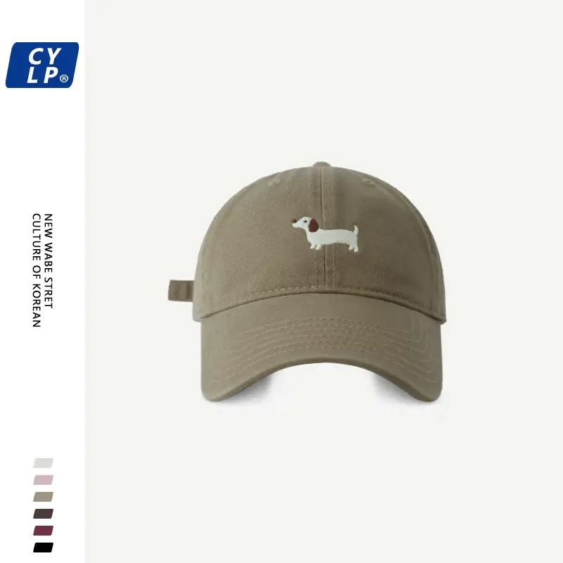 New Cute Dachshund Cap Black Wash Cotton Men Women — feature 13