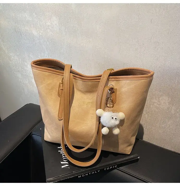 Vintage Beige Large Tote Bag for Women 2025 — feature 18