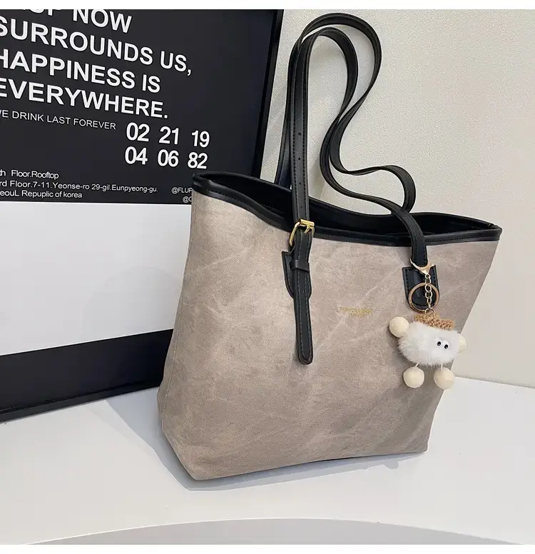 Vintage Beige Large Tote Bag for Women 2025 — feature 22