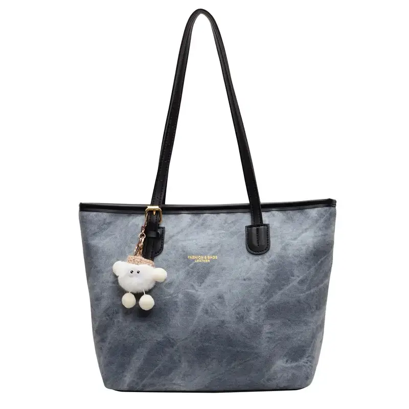 Vintage Beige Large Tote Bag for Women 2025 - Image 2