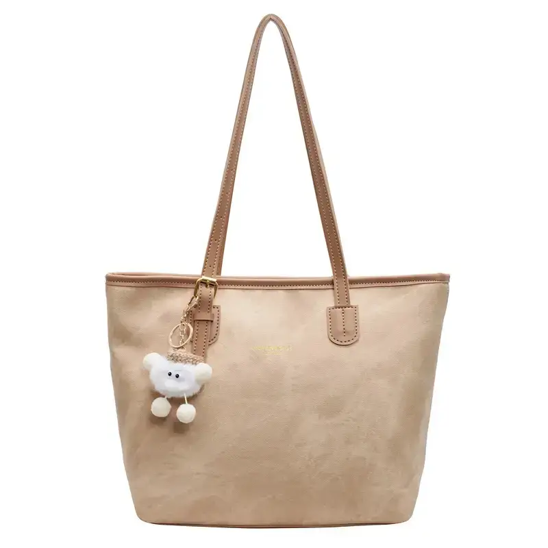 Vintage Beige Large Tote Bag for Women 2025 - Image 3