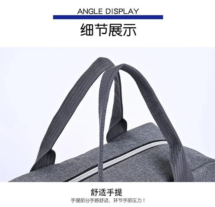 Light Blue Quilted Shoulder Bag with 5 Pockets — feature 29