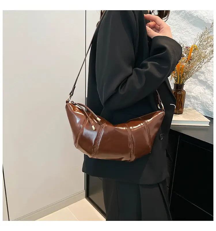 Brown Crossbody Bag for Women Winter New Retro Fashion — feature 23