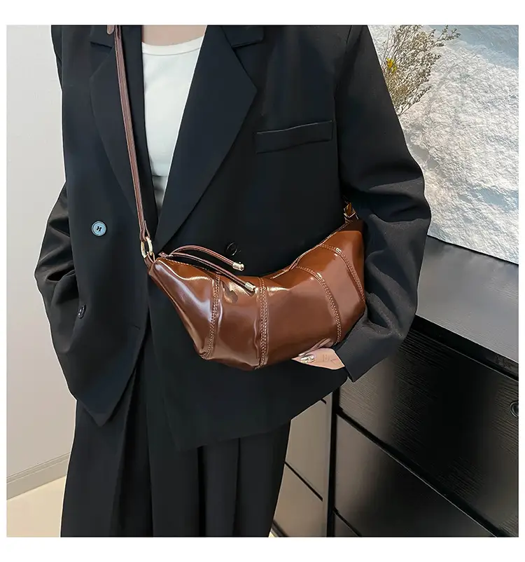 Brown Crossbody Bag for Women Winter New Retro Fashion — feature 25
