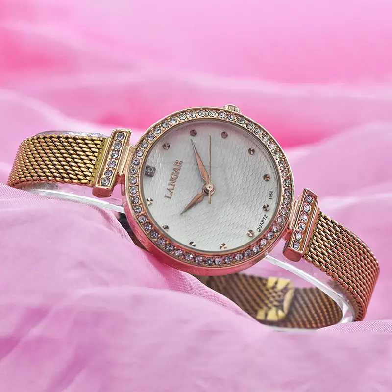 Lamar Gold Mesh Quartz Watch for Women — feature 14