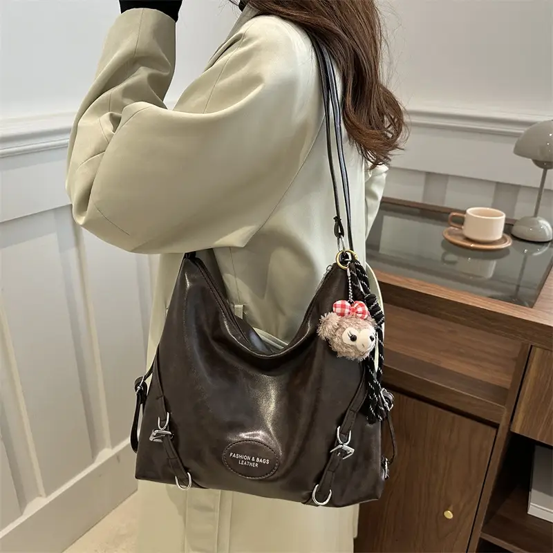 Women's Brown Casual Shoulder Backpack 2025 Trendy - Image 7
