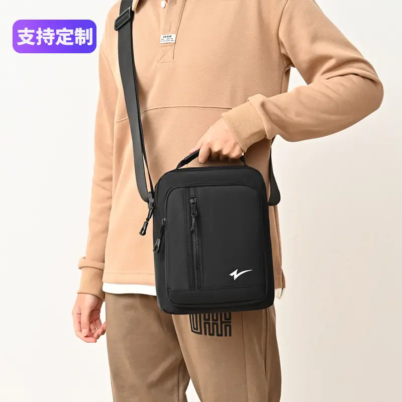 Men's Mini Crossbody Phone Bag Black - Image 7