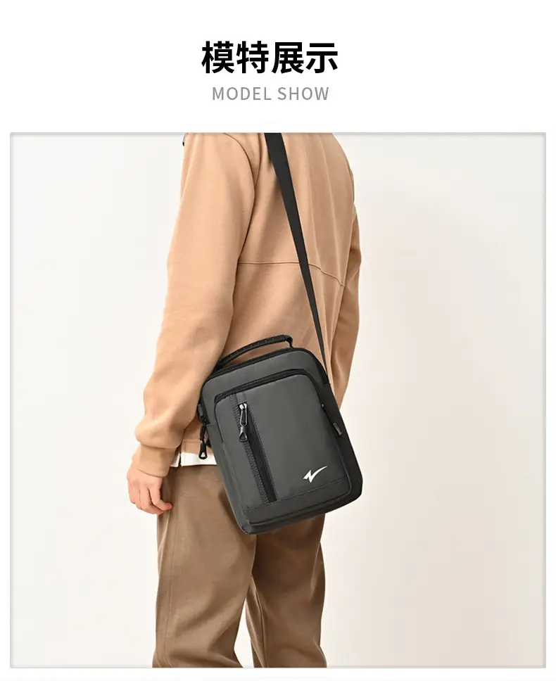 Men's Mini Crossbody Phone Bag Black — feature 13