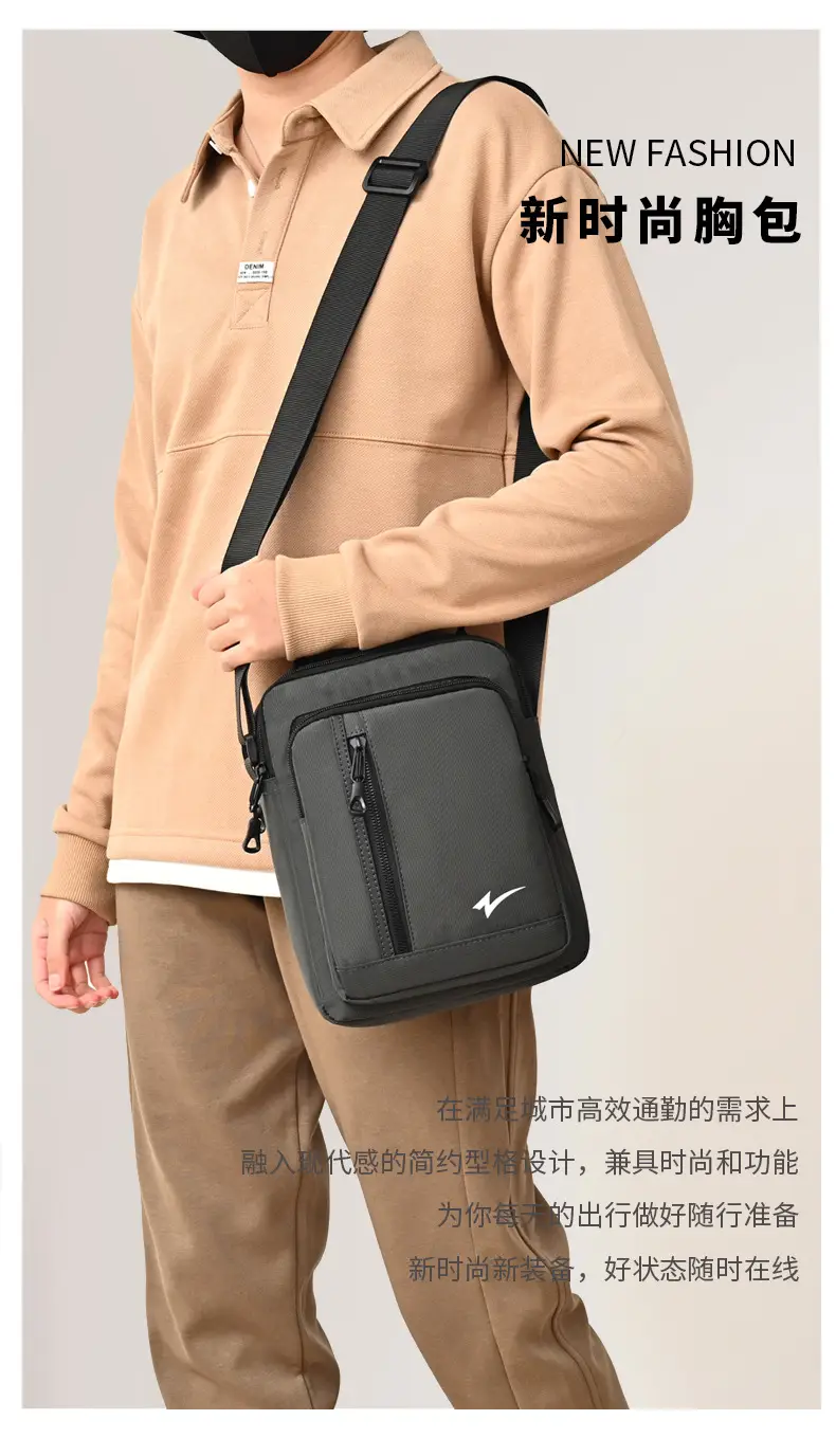 Men's Mini Crossbody Phone Bag Black — feature 2
