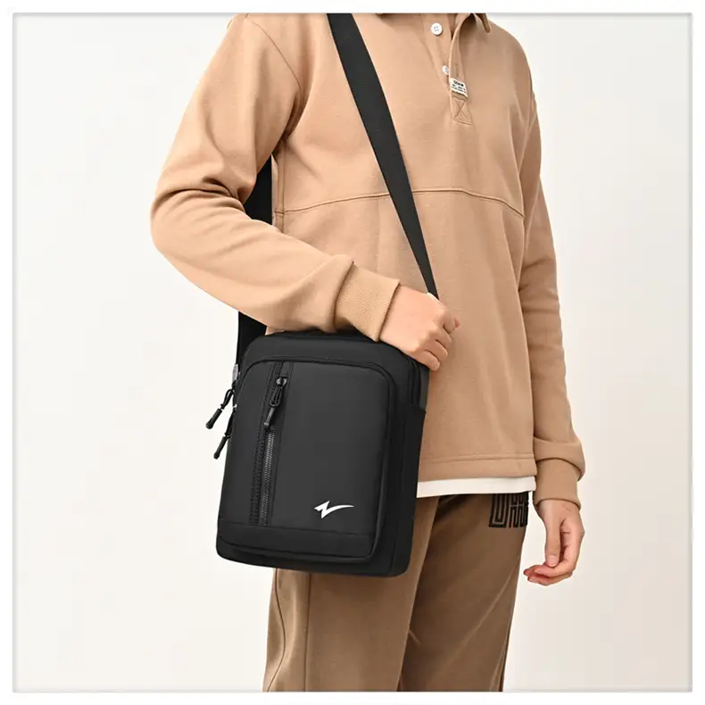 Men's Mini Crossbody Phone Bag Black — feature 24