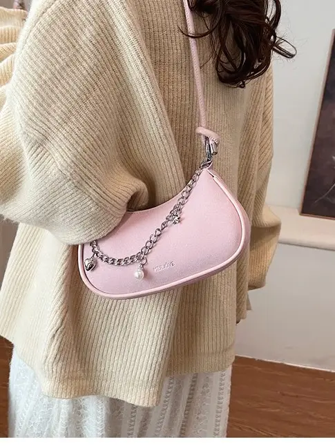 Women Crossbody Bag Brown Chain Strap 2026 Trendy - Image 6