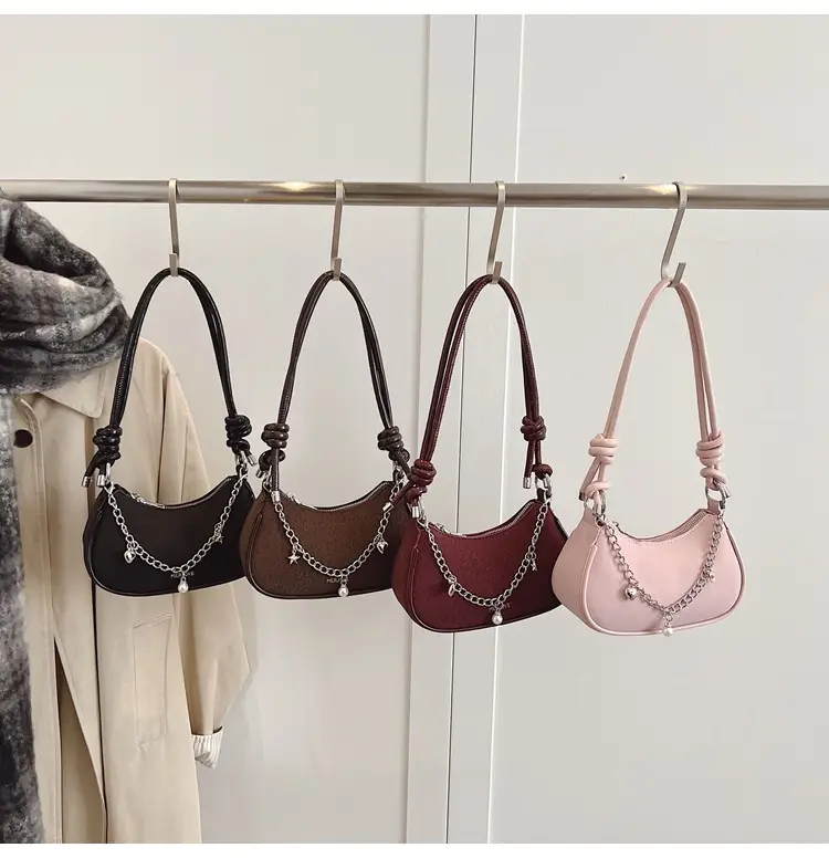 Women Crossbody Bag Brown Chain Strap 2026 Trendy — feature 1