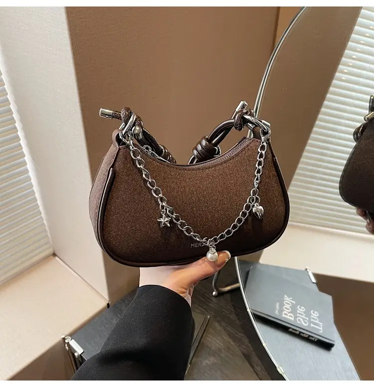 Women Crossbody Bag Brown Chain Strap 2026 Trendy — feature 10