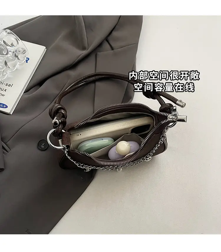 Women Crossbody Bag Brown Chain Strap 2026 Trendy — feature 8