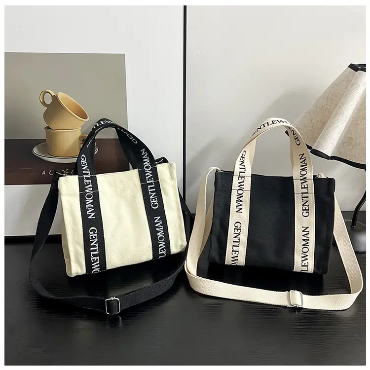 Thai Canvas Shoulder Bag Black White 2024 — feature 26