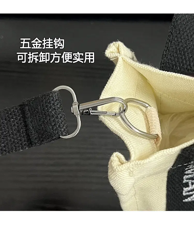 Thai Canvas Shoulder Bag Black White 2024 — feature 9