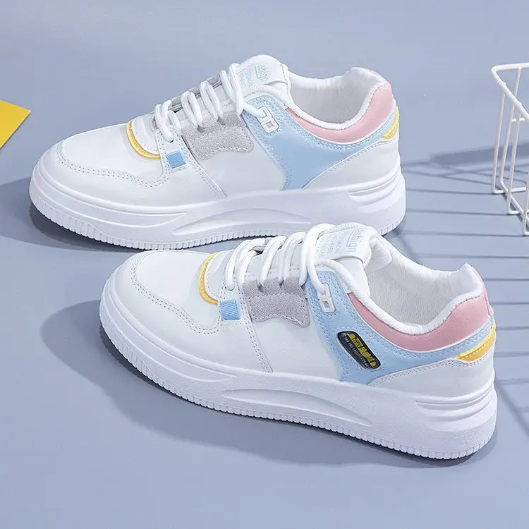 Casual Joker Platform Slab Shoes Sports Color Matching White Shoes Women's 2025 Spring New Explosions Casual Shoes for Children