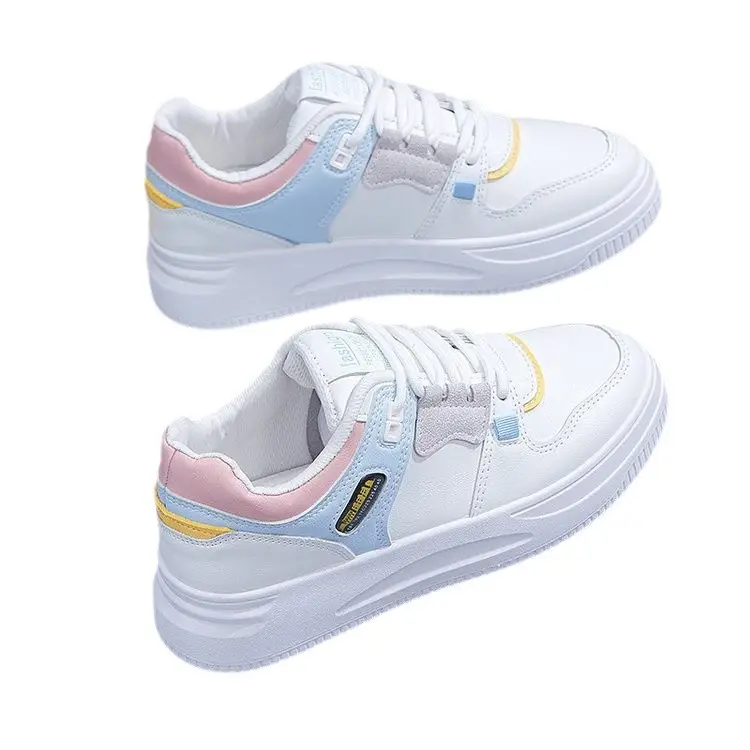 Casual Joker Platform Slab Shoes Sports Color Matching White Shoes Women's 2025 Spring New Explosions Casual Shoes for Children