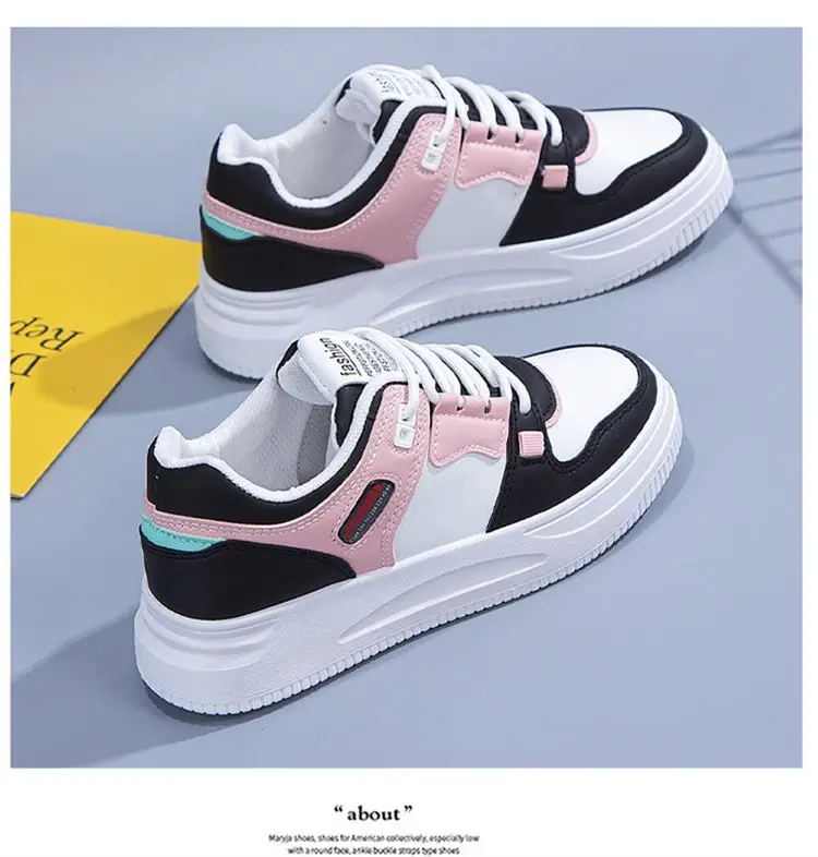 Casual Joker Platform Slab Shoes Sports Color Matching White Shoes Women's 2025 Spring New Explosions Casual Shoes for Children — feature 11