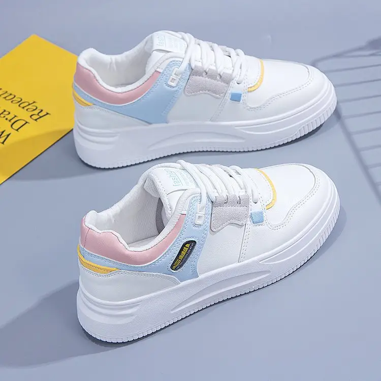 Casual Joker Platform Slab Shoes Sports Color Matching White Shoes Women's 2025 Spring New Explosions Casual Shoes for Children — feature 2