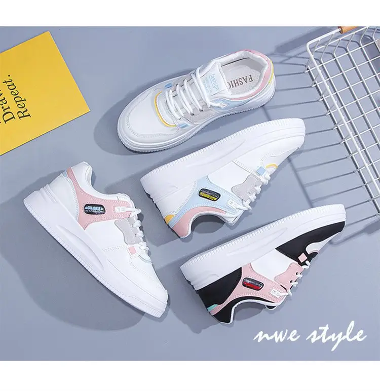 Casual Joker Platform Slab Shoes Sports Color Matching White Shoes Women's 2025 Spring New Explosions Casual Shoes for Children — feature 3