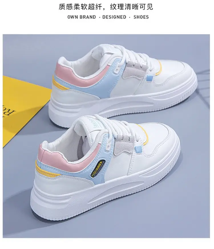 Casual Joker Platform Slab Shoes Sports Color Matching White Shoes Women's 2025 Spring New Explosions Casual Shoes for Children — feature 5