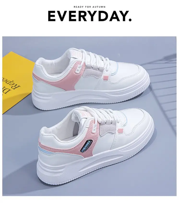 Casual Joker Platform Slab Shoes Sports Color Matching White Shoes Women's 2025 Spring New Explosions Casual Shoes for Children — feature 6