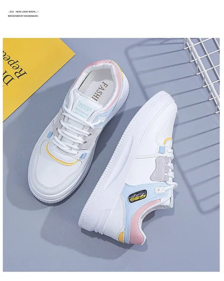 Casual Joker Platform Slab Shoes Sports Color Matching White Shoes Women's 2025 Spring New Explosions Casual Shoes for Children — feature 7