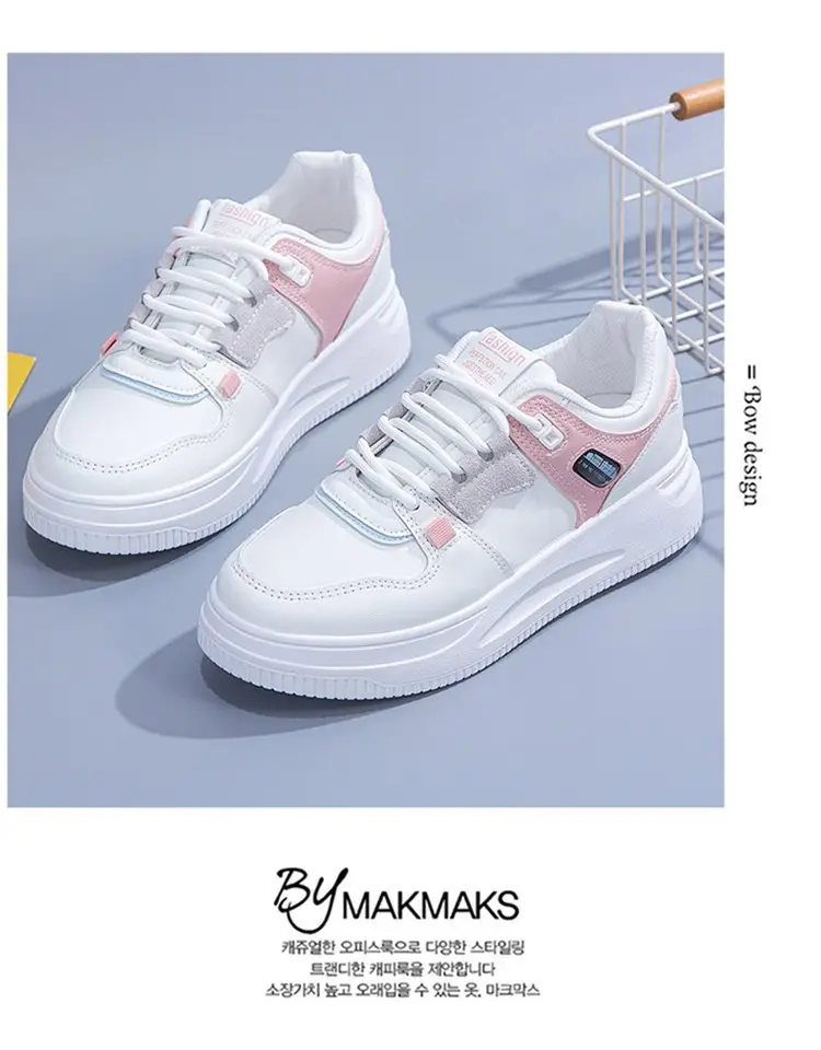 Casual Joker Platform Slab Shoes Sports Color Matching White Shoes Women's 2025 Spring New Explosions Casual Shoes for Children — feature 9