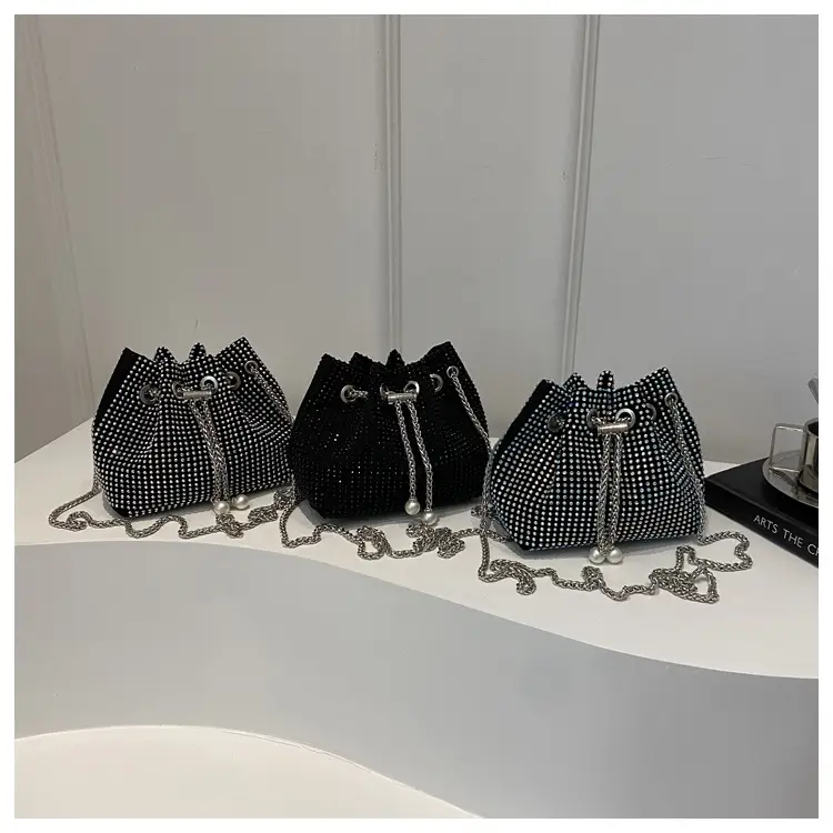 Black PU Drawstring Bucket Bag for Women — feature 29