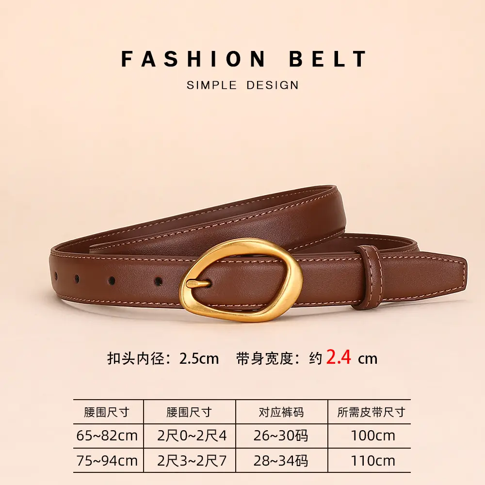 Women Rose-Inspired Black Leather Belt with Gold Buckle - Image 2